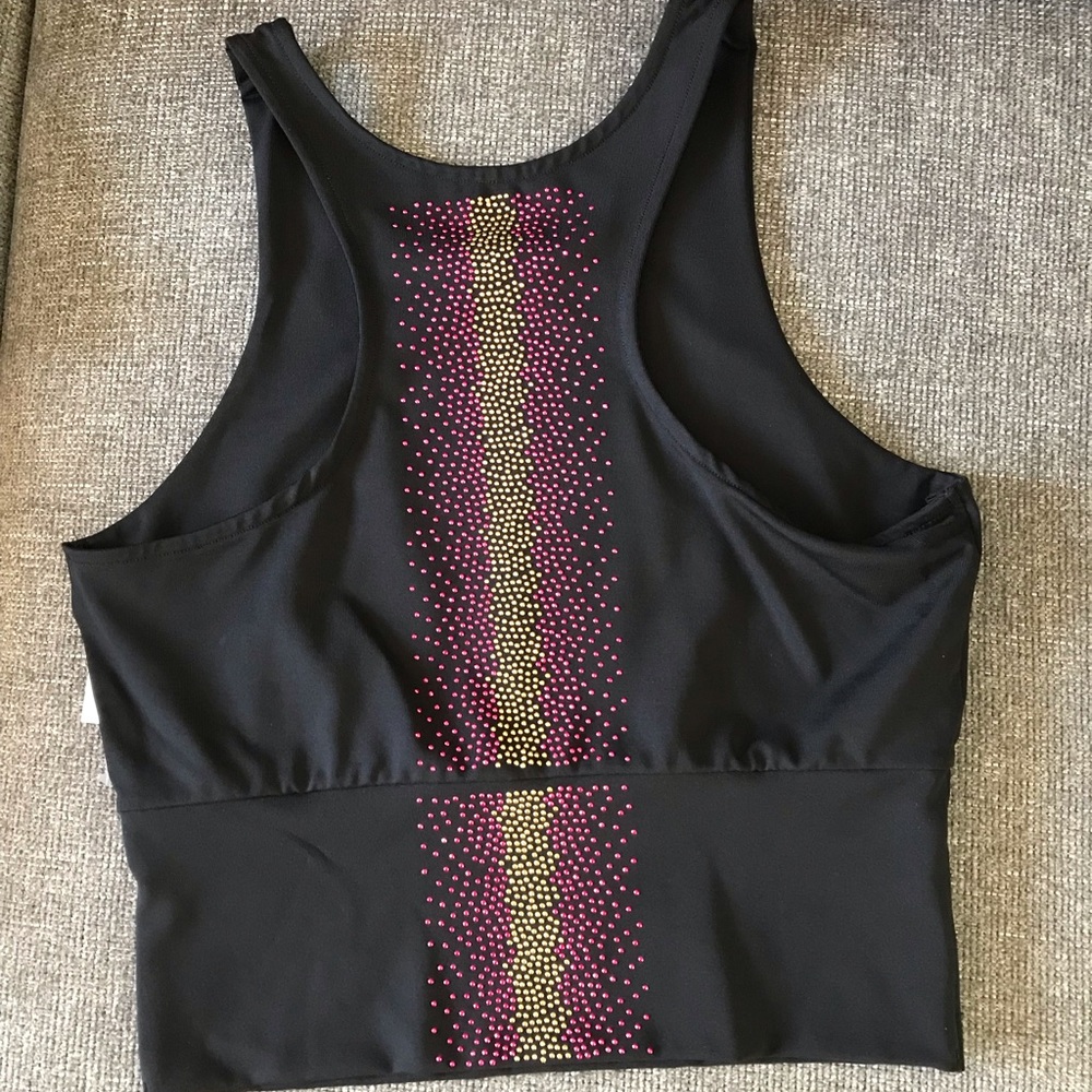 VENUS NWT Crop Top with Multi Color Bling on Back Size Medium